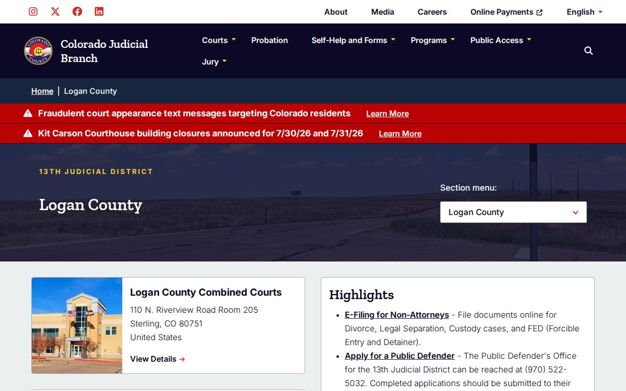 Logan County Combined Courts release case records source