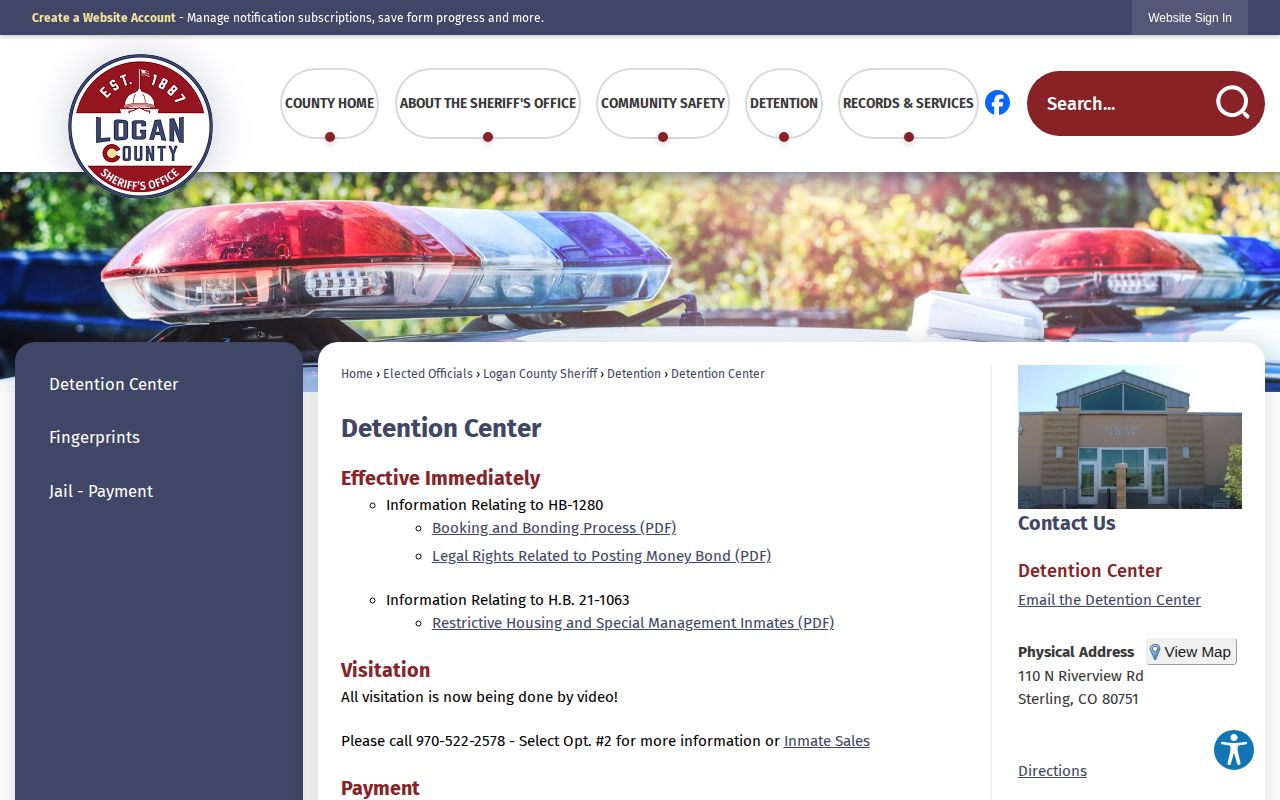 Logan County Detention Center release records source