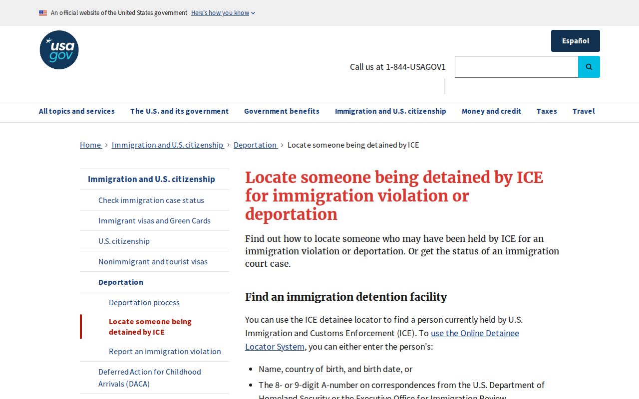 ICE detainee locator Logan County transfer release source